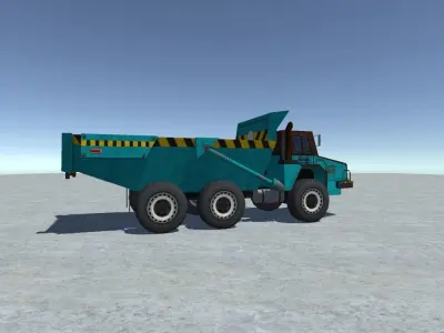 Industrial Truck 3 Low-poly 3D model