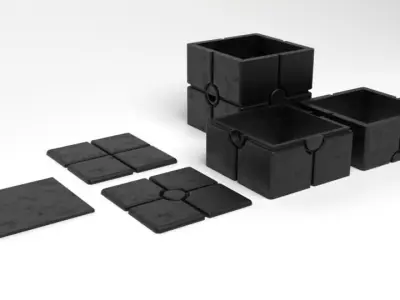 Star Wars black container crate 1-6 scale 3D print model