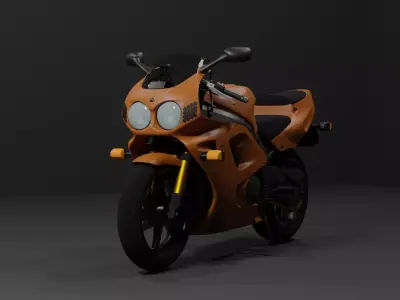 Honda CBR 900-rr fireblade 1992 Low-poly 3D model