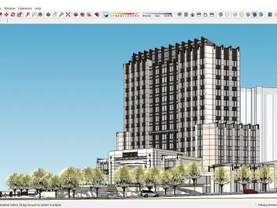 Sketchup Hotel K2 3D model