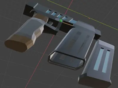 SCI FI Pistol Free low-poly 3D model