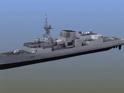 Halifax Frigate Low-poly 3D model