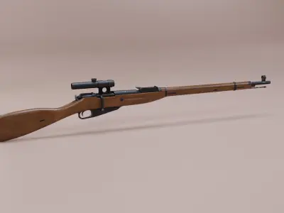m91 Weapon Low-poly 3D model