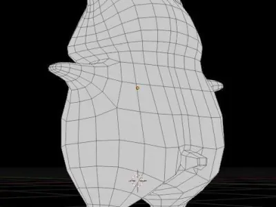 hamster lowpoly Low-poly 3D model