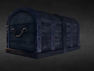 Treasure Chest Low-poly 3D model 13