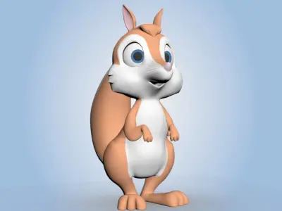 Squirrel cartoon 3D model