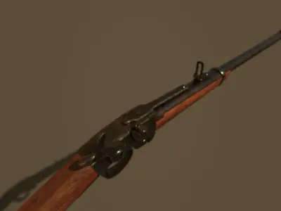 Smith Carbine Game Ready Low-poly 3D model
