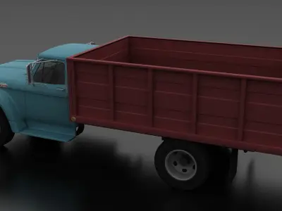 F-Series F-600 Grain Truck 1963 Low-poly 3D model