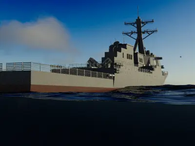 Guided Missile Destroyer 3D model