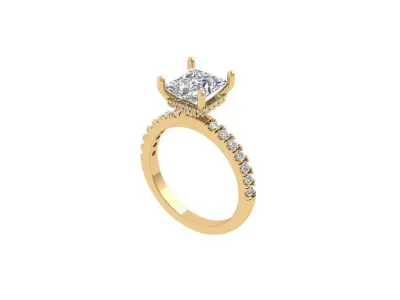Princess Ring 3D print model 13