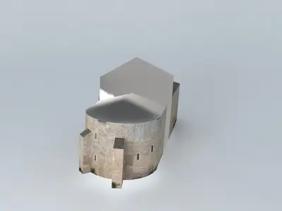Church Bourg du Bost Perigord Vert Free 3D model