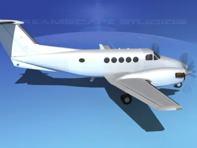 Beechcraft B200 GT King Air Bare Metal 3D model
