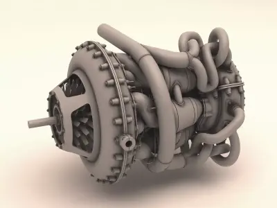 Jet engine 3D model buy