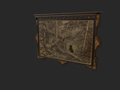 Antique Puzzle Frame Low-poly 3D model