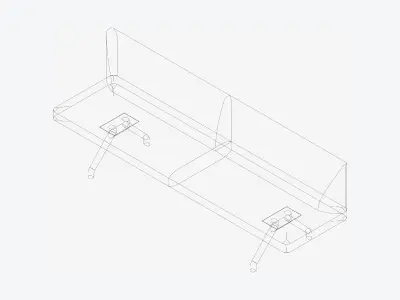 Seat - Bench - Worksmart - Backrest Low Low-poly 3D model