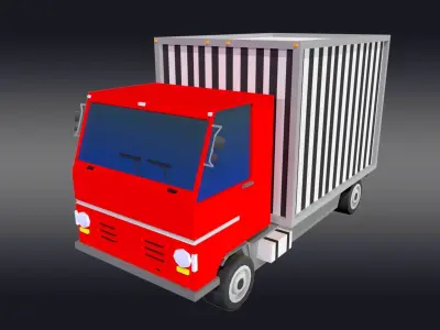 Cartoonish Truck 3D model