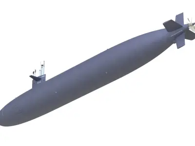 USS Permit SSN-594 3D model