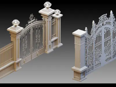 30 Exterior Doors- Vol 01- Kitbash- High detail 3d models 3D model