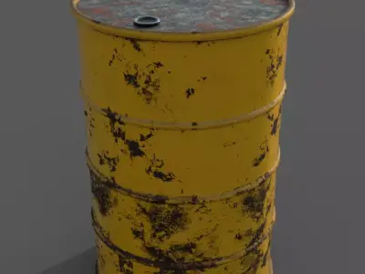 Barrel oil Free low-poly 3D model
