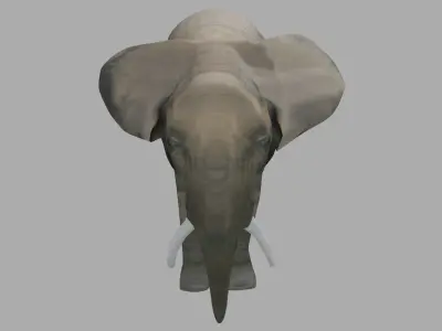 Elephant OBJ Low-poly 3D model