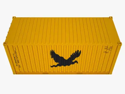 20 ft Dry Van Shipping Container 3D model