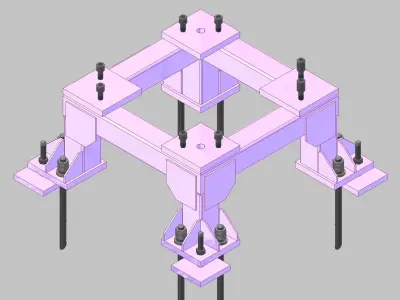 26394-Base for robot NACHI-NC510-Hight 400 3D model