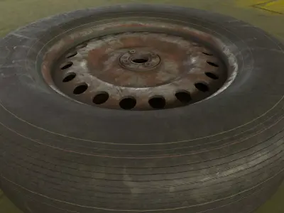 wheel Free low-poly 3D model