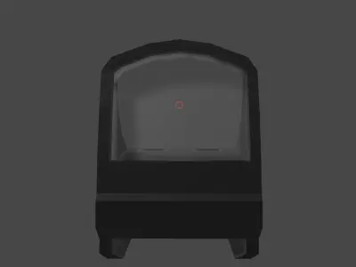 red dot sight low poly Free low-poly 3D model