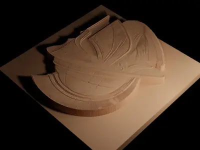 helmet CNC 3d Print High Relief Sand Casting 3D print model