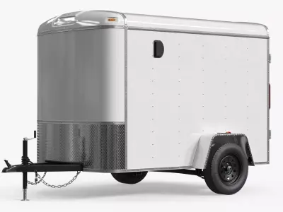 Transport Enclosed Trailer with Dual Doors 3D model