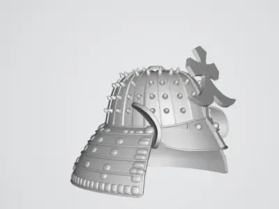 Samurai Helmet 3D model buy
