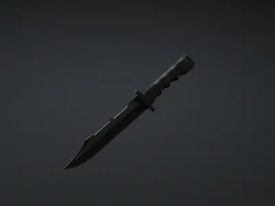 Tactical Knife Low-poly 3D model
