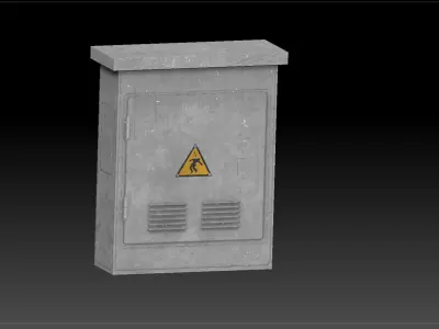 Utility Box Low-poly 3D model purchase
