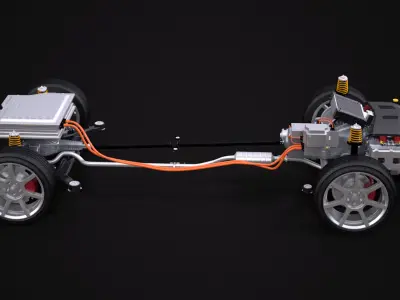 4x4 Hybrid Suspension 3D model purchase