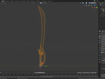 Sword three different swords Low-poly 3D model