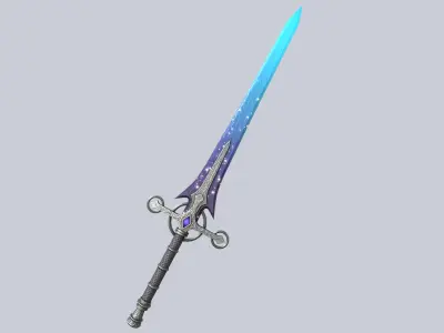 Astral blade Low-poly 3D model