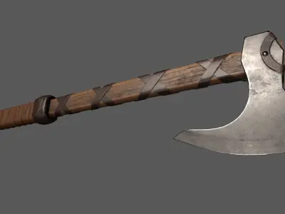 Viking battle axe Low-poly 3D model purchase
