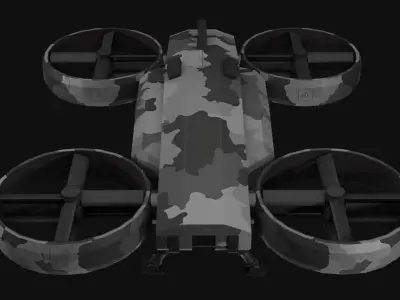 military cargo drone Low-poly 3D model