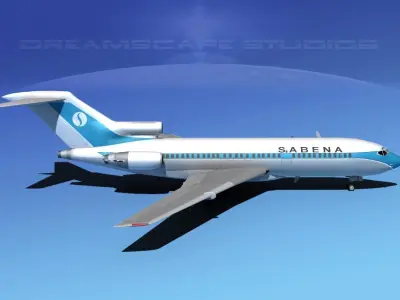 Boeing 727-100 Sabena 1 3D model