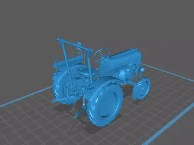 Classic Porsche Diesel Tractor 3D print model