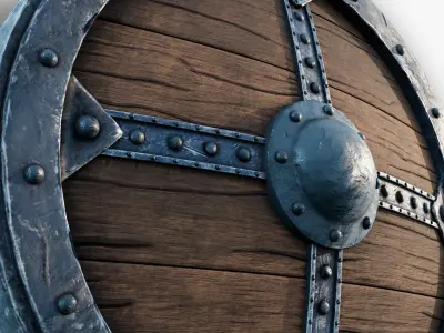 Viking Shield Standar 3D model