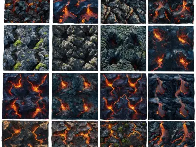 Volcanic Desert Pack 16 HD 8K 3D model