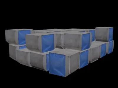 Airport Cargo Pack - 11 Models Low-poly 3D model