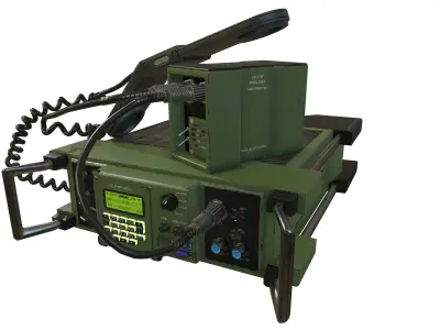 Military Radio unit Low-poly 3D model