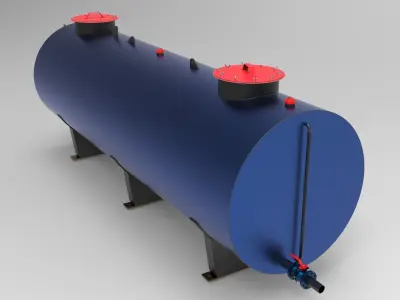 Fluid Tank Low-poly 3D model purchase