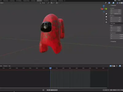 AMONG US MODEL Low-poly 3D model