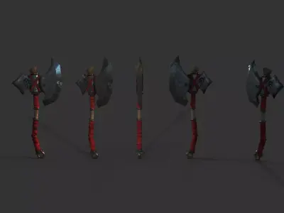 horde axe Low-poly 3D model