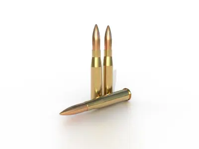 1392mm SR Mauser Anti Tank Ammo Low-poly 3D model