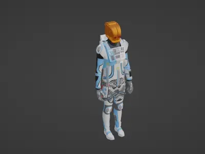 Robot Soldier - Assault Soldier Low-poly 3D model 3