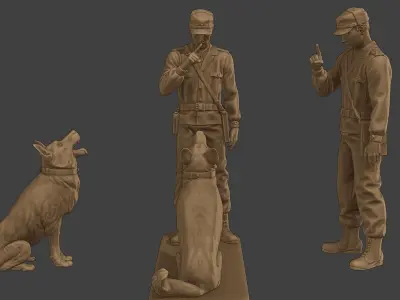 Czechoslovak communist Police K9 005 3D print model